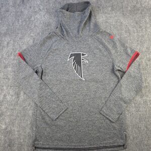 Nike Atlanta Falcons Loose Neck Shirt Adult Small Gray Solid Long Sleeve